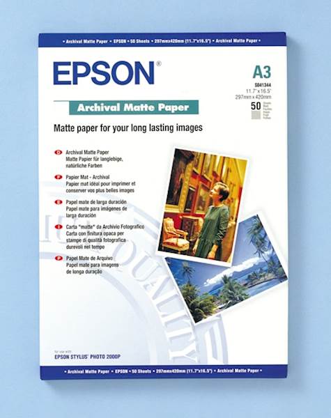 PAPIR EPSON A3, 50L ARCHIVAL MATTE 189g/m²