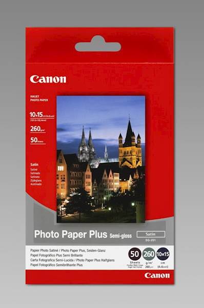 Papir CANON SG-201s (10x15cm); 10x15 / semi gloss / 260gsm / 50 listov