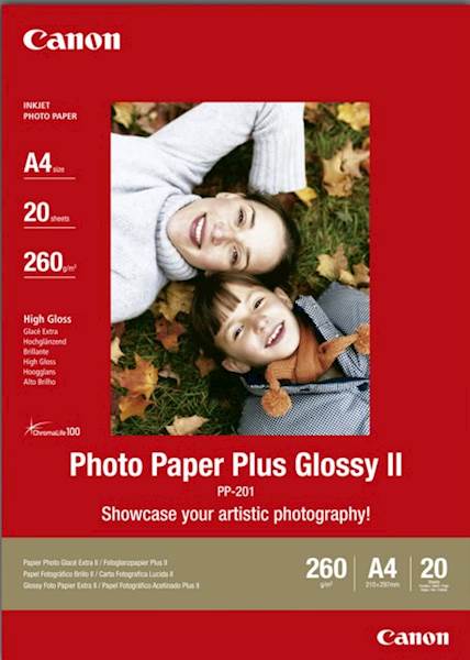 Papir CANON PP-201 A4; A4 / high gloss / 265gsm / 20 listov