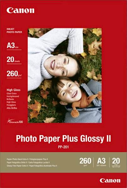 Papir CANON PP-201 A3; A3 / high gloss / 265gsm / 20 listov