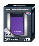 HDD TRANSCEND EXT 1TB 25H3P, 2,5", USB 3.1/3.0, črn-vijoličen