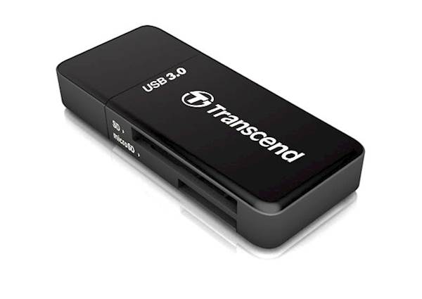 Čitalec kartic Transcend RDF5 črn, USB A 3.1 --> SD, microSD