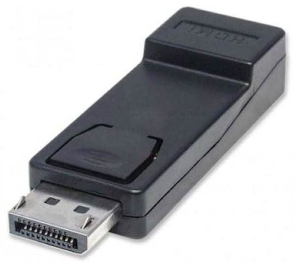 Adapter DisplayPort MANHATTAN, črne barve, DP moški v HDMI ženski, Dongle Adapter