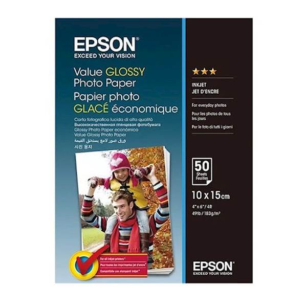 PAPIR EPSON FOTO GLOSSY 10x15cm 50 LISTOV 183g/m2