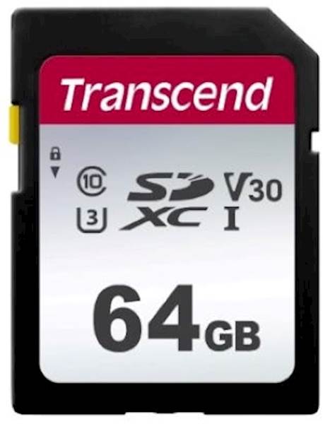 SDXC TRANSCEND 64GB 300S, 95/45MB/s, C10, UHS-I Speed Class 3 (U3), V30