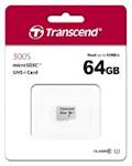 SDXC TRANSCEND MICRO 64GB 300S, 95/45MB/s, C10, UHS-I Speed Class 3 (U3), V30