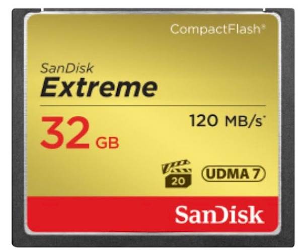 CF SANDISK 32GB EXTREME UDMA7, 120/85MB/s, VPG-20