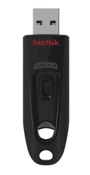 USB DISK SANDISK 64GB ULTRA, 3.0, črn, brez pokrovčka