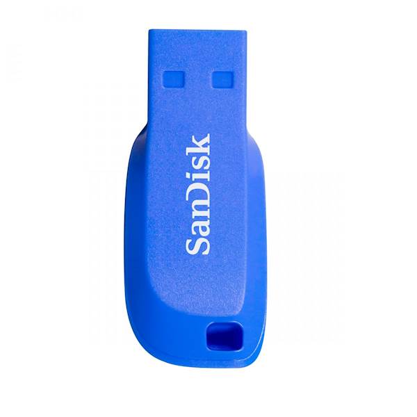 USB DISK SANDISK 16GB CRUZER BLADE MODRA, 2.0, moder, brez pokrovčka