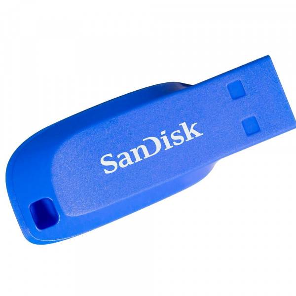 USB DISK SANDISK 32GB CRUZER BLADE MODRA, 2.0, moder, brez pokrovčka