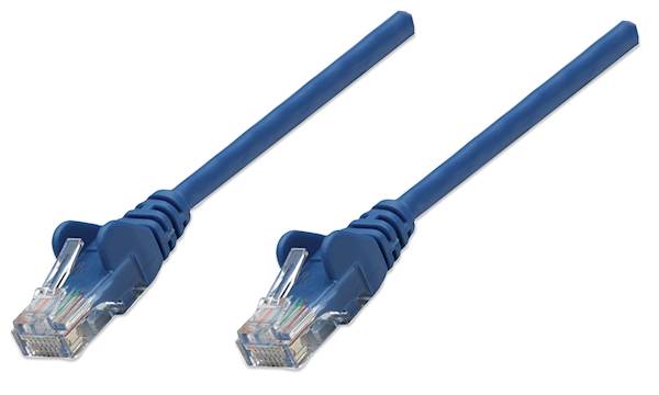 Mrežni kabel Intellinet 3 m Cat5e, CCA, moder