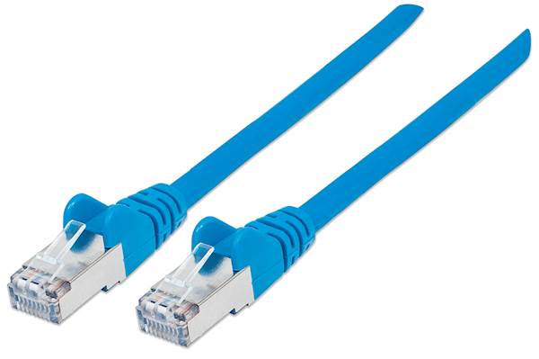 Mrežni kabel Intellinet 1 m Cat6A, CU, moder