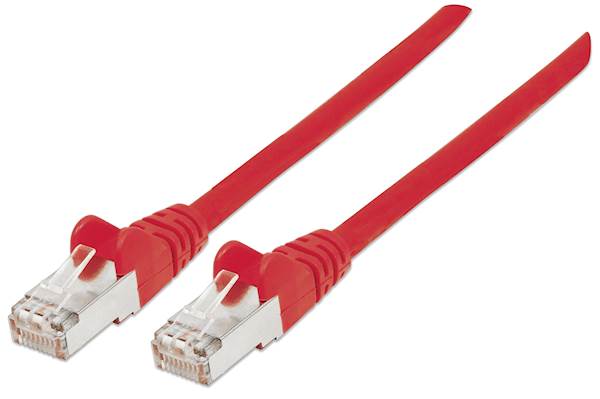 Mrežni kabel Intellinet 1 m Cat6A, CU, Rdeč