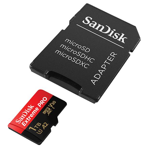 SDXC SANDISK MICRO 1TB EXTREME PRO, UHS-I, U3, V30, C10, A2, adapter