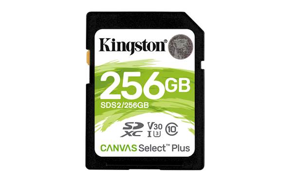 SDXC KINGSTON 256GB CANVAS SELECT Plus, 100/85 MB/s (r/w), C10 UHS-I U1 V10
