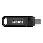 USB C & USB disk SanDisk 128GB Ultra Dual GO, 3.2, 400 MB/s, črn