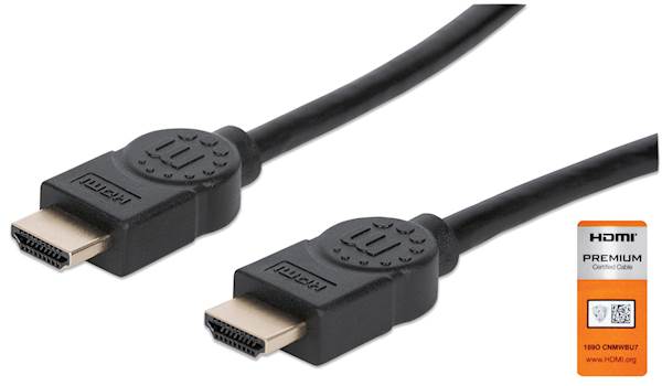 HDMI kabel z Ethernetom 9 m črn MANHATTAN