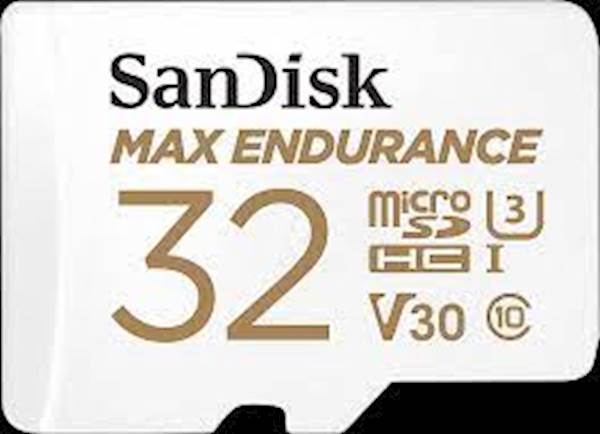 SDHC SanDisk micro 32GB MAX ENDURANCE, 100/40MB/s, C10, U3, V30, adapter