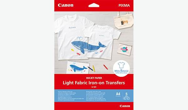 Papir CANON LF-101 A4 prelikanje na svetle tkanine, A4 / 125 gsm / 5 listov