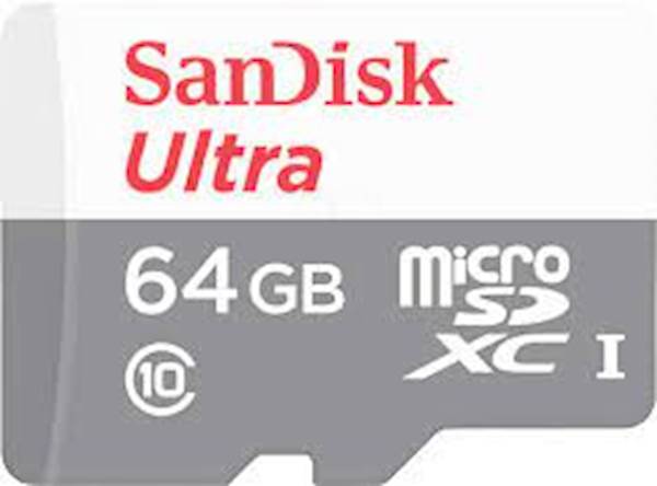 SDXC SANDISK MICRO 64GB ULTRA, 100MB/s, UHS-I, C10, adapter