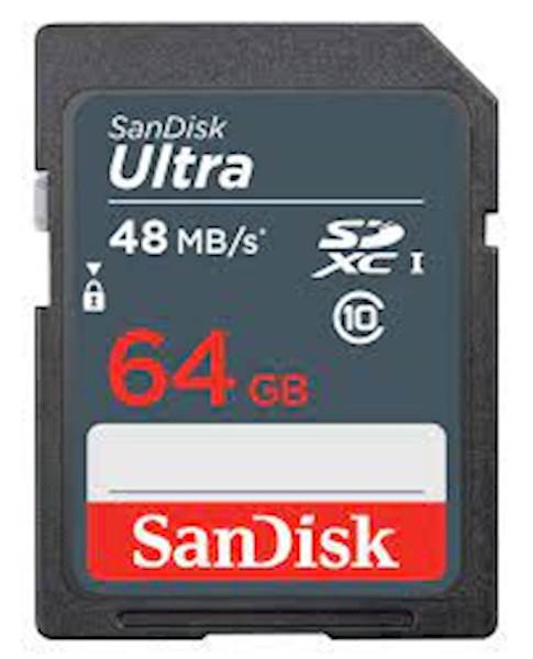 SDXC SanDisk 64GB Ultra, 100MB/s
