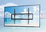 Stenski nagibni TV nosilec 37''-70'' MANHATTAN, 35kg, naklon 0° do 8°, črne barve, ultra tanek