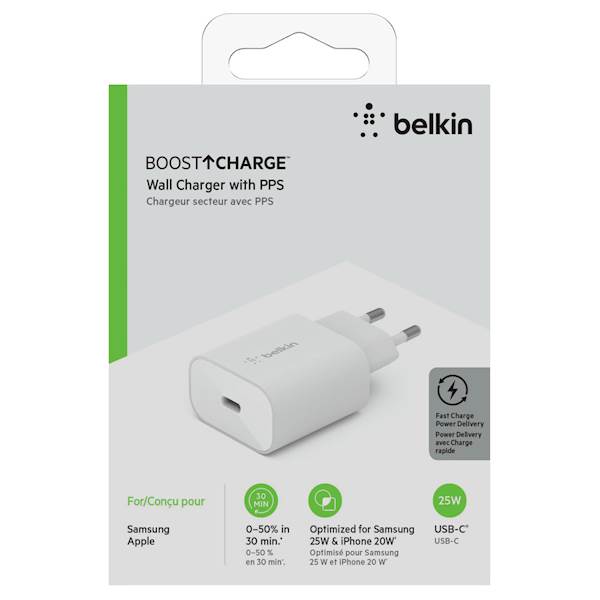 BELKIN 220v USB-C POLNILEC 25W