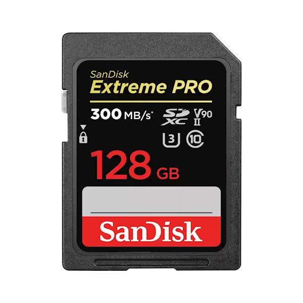SDXC SANDISK 128GB EXTREME PRO, 300/260MB/s, UHS-II Speed Class 3 (U3)