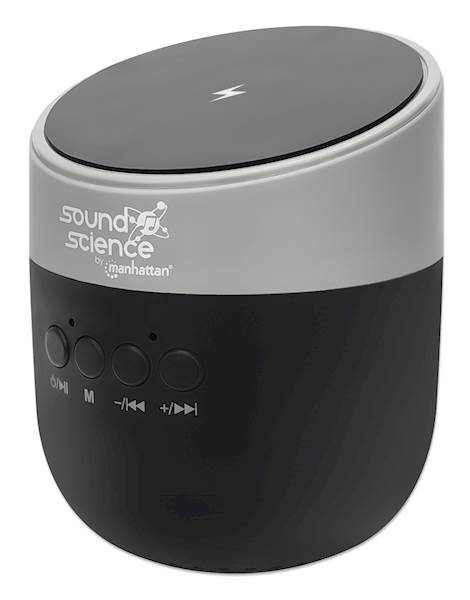 Bluetooth zvočnik Sound Science MANHATTAN, z brezžično polnilno ploščo 5W, BT 5.0, črno/siva