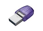 USB C & USB DISK Kingston 128GB DT microDuo3G3, 3.2 Gen1, OTG, s pokrovčkom