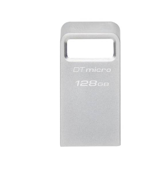 USB DISK KINGSTON 128GB DT Micro, 3.1, srebrn, kovinski, micro format, 3.2, srebrn, kovinski