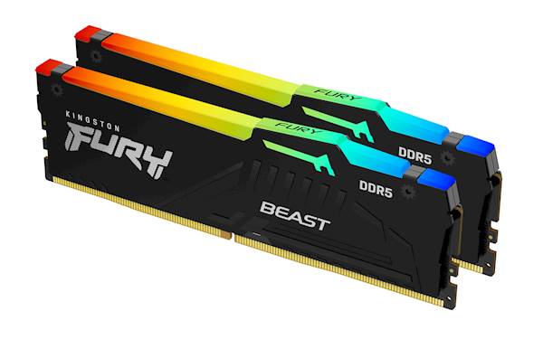 RAM DDR5 16GB 4800 FURY Beast RGB, kit 2x8GB, CL38, DIMM