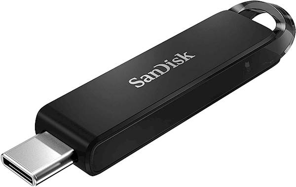 USB C DISK SANDISK 256GB ULTRA, 3.1 Gen1, črn
