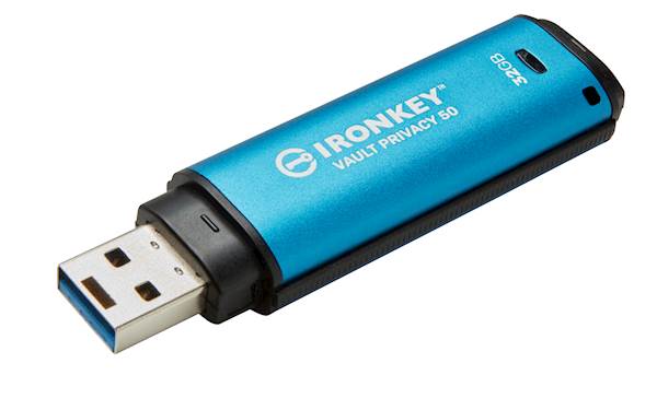 USB DISK KINGSTON IRONKEY 32GB VAULT PRIVACY 50, 3.2 Gen1, kovinski, strojna zaščita
