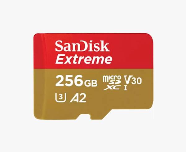 SDXC SANDISK MICRO 256GB EXTREME, 190/130MB/s, A2, UHS-I, C10, V30, U3, adapter