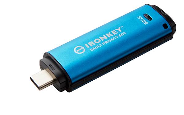 USB disk Kingston Ironkey 32GB Vault Privacy 50C, 3.2 Gen1 C, kovinski, strojna zaščita, FIPS 197