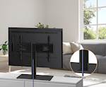 Namizni TV nosilec 32''-65'' MANHATTAN 45kg, po višini nastavljiv, črne barve