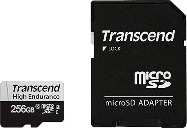SDXC TRANSCEND 256GB USD350V, ENDURANCE, 95/45 MB/s, C10, U3, adapter
