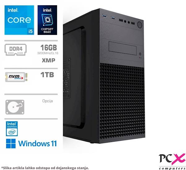 Računalnik PCX Exam 239, i5 13400/16GB/1TB/Win11 Pro