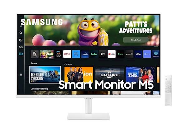 Monitor Samsung FHD Smart M5 Bel, 27", VA, 16:9, 1920x1080, 2xHDMI,SMART, WI-FI, BT