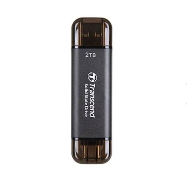 SSD Transcend prenosni 2TB 310C, USB Tip A & C, 1050/950MB/s, črn