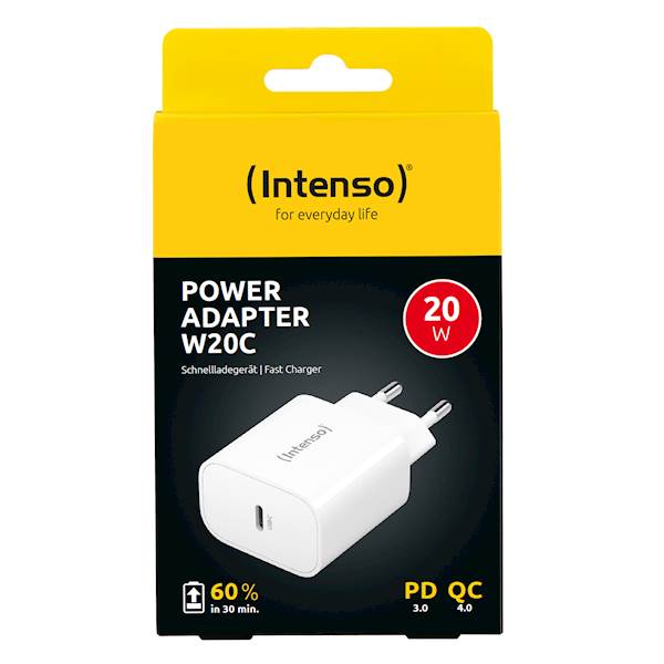 Polnilni adapter Intenso W20C, 1 x USB-C, 100 - 240V