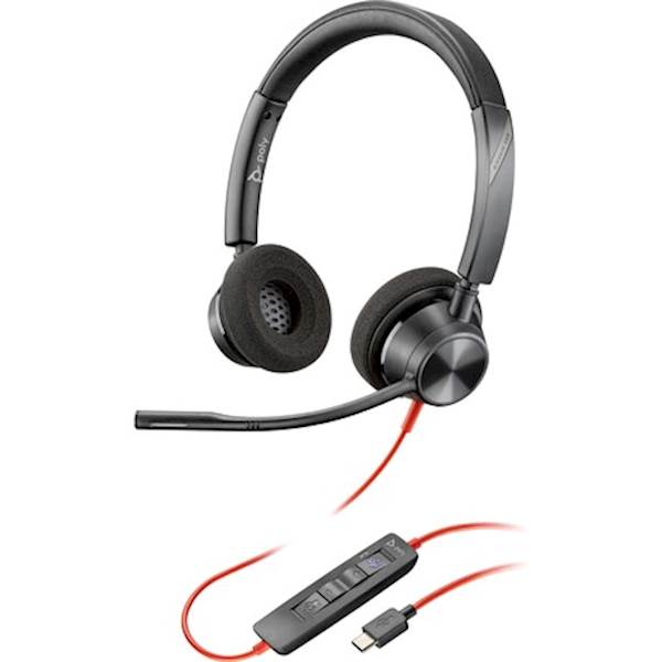 Naglavne slušalke Poly Blackwire 3320 USB-C s potrdilom Microsoft Teams