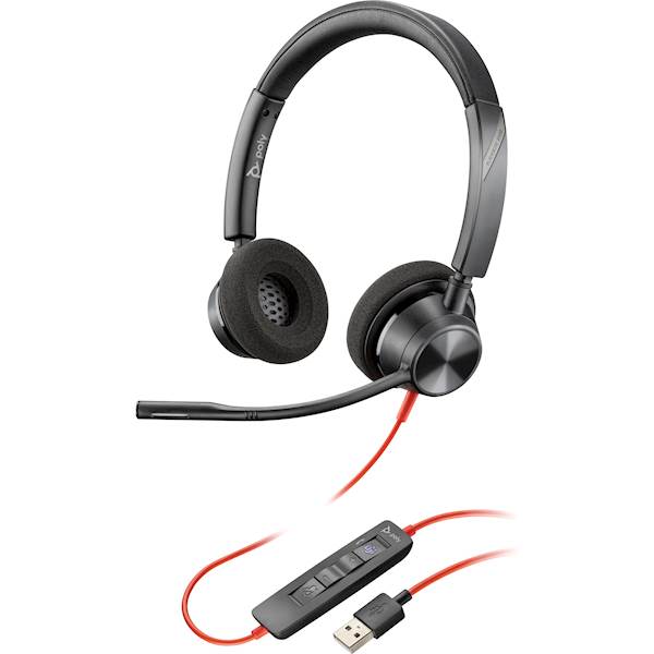 Naglavne slušalke Poly Blackwire 3325 USB-A s potrdilom Microsoft Teams
