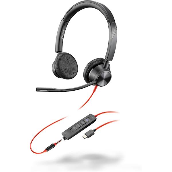 Naglavne slušalke Poly Blackwire 3325 USB-C s potrdilom Microsoft Teams