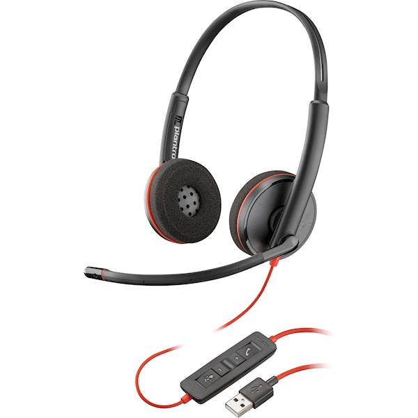 Stereo naglavne slušalke Poly Blackwire 3220 USB-A