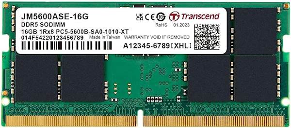 RAM SODIMM DDR5 16GB 5600 Transcend, CL46, 1Rx8 2Gx8