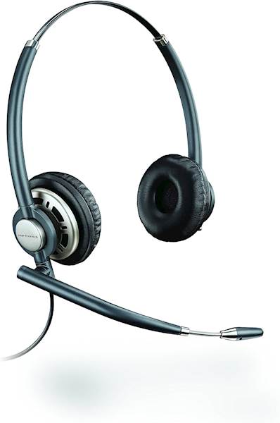 Črne naglavne slušalke Poly EncorePro HW720 + prenosna torbica