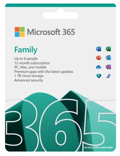 FPP Microsoft 365 Family, letna naročnina, slovenski jezik